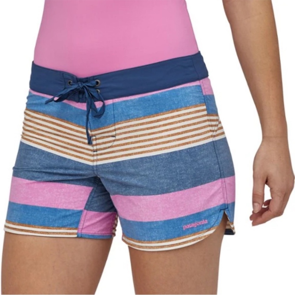 Patagonia Wavefarer Board Shorts Striped Beach Cover Up Swimming Summer Hiking 6
